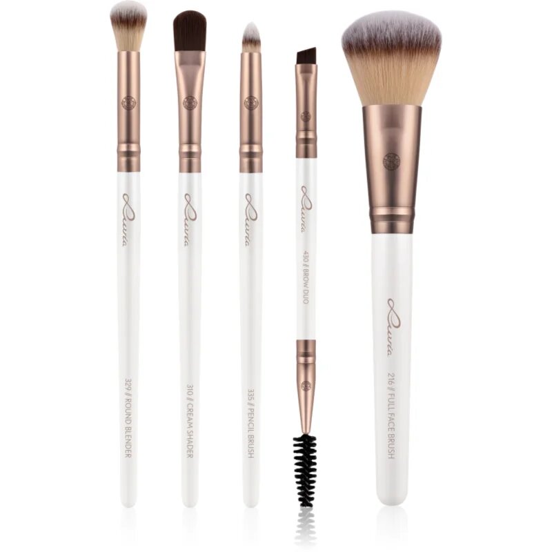 Luvia Cosmetics Daily Selection set de pensule cu husă Prime Vegan