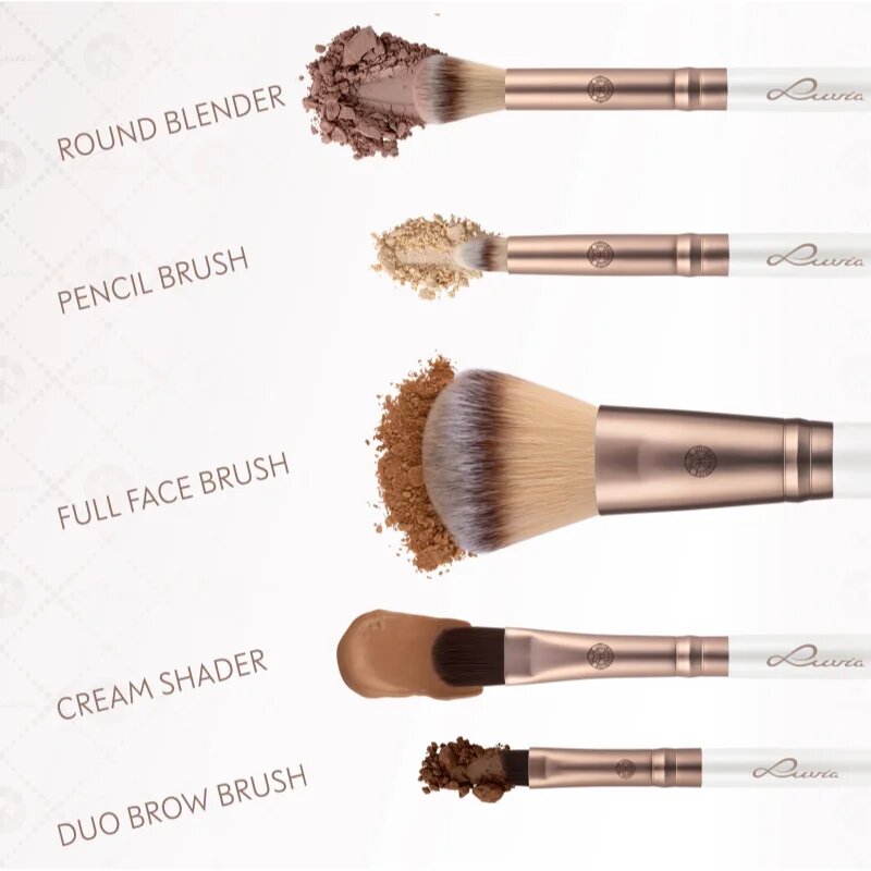 Luvia Cosmetics Daily Selection set de pensule cu husă Prime Vegan