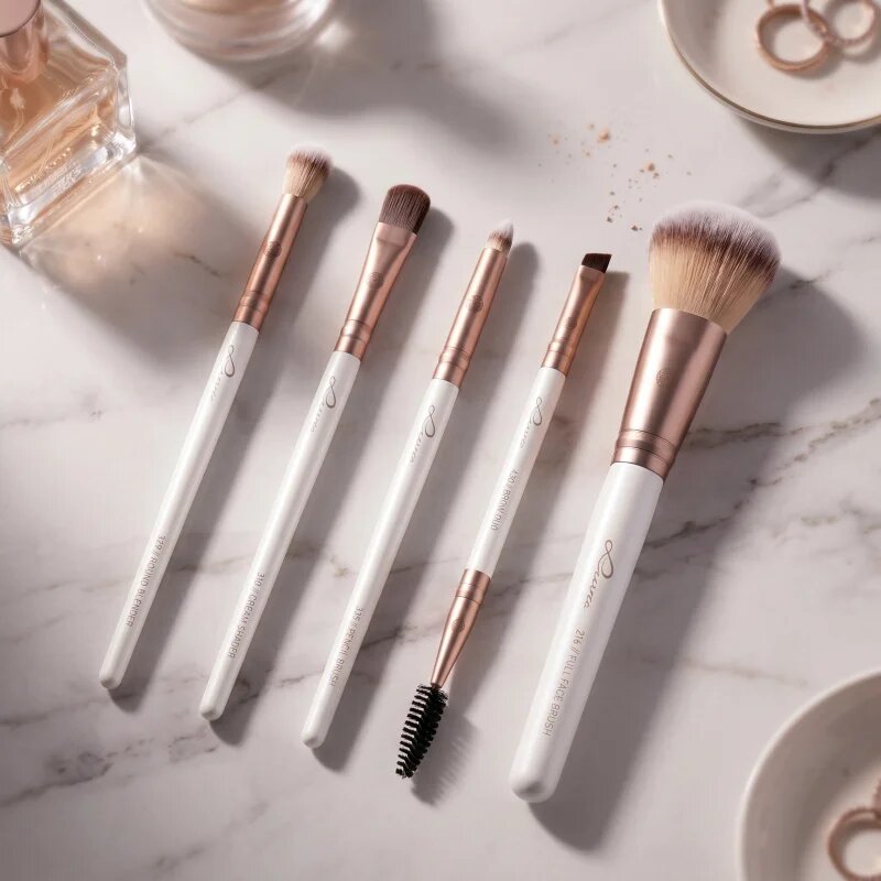Luvia Cosmetics Daily Selection set de pensule cu husă Prime Vegan