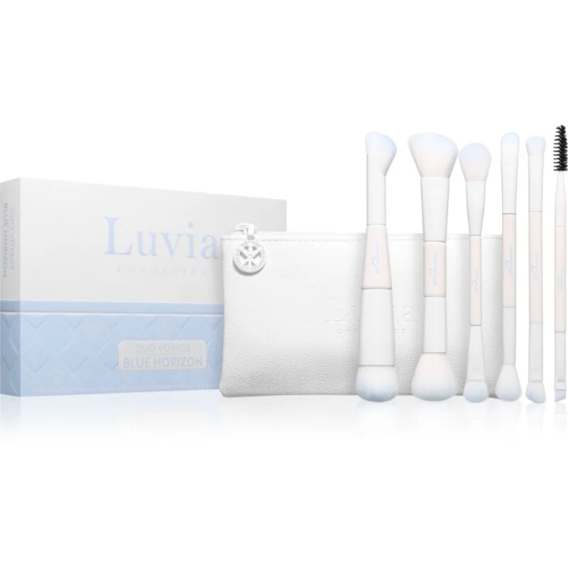 Luvia Cosmetics Duo Voyage set de călătorie cu pensule Blue Horizon 7 buc