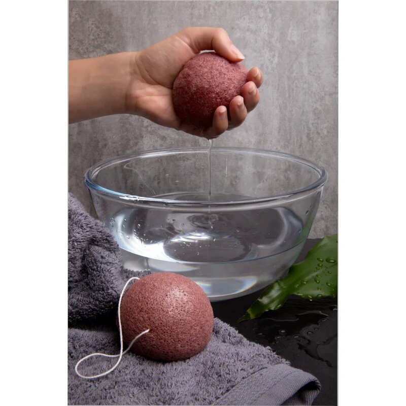 Luvia Cosmetics Konjac Sponge Red Clay burete konjac perfecta pentru curatare 3 buc
