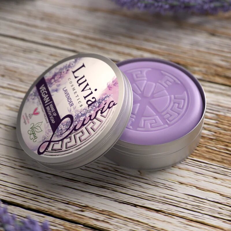 Luvia Cosmetics Lavender Brush Soap sapun pentru curatare pentru pensule cosmetice 100 g