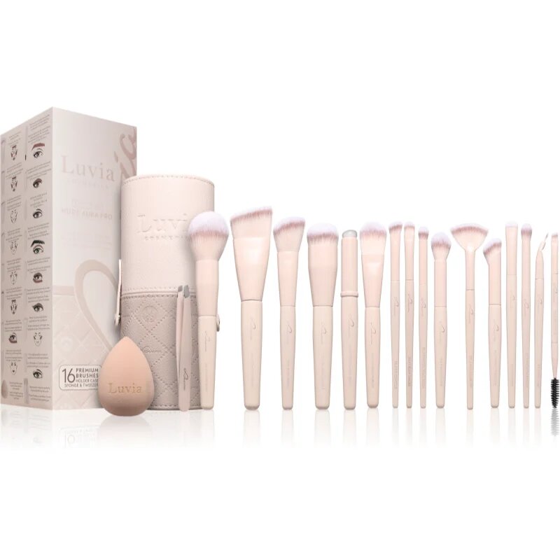 Luvia Cosmetics Nude Aura Pro set de pensule cu husă