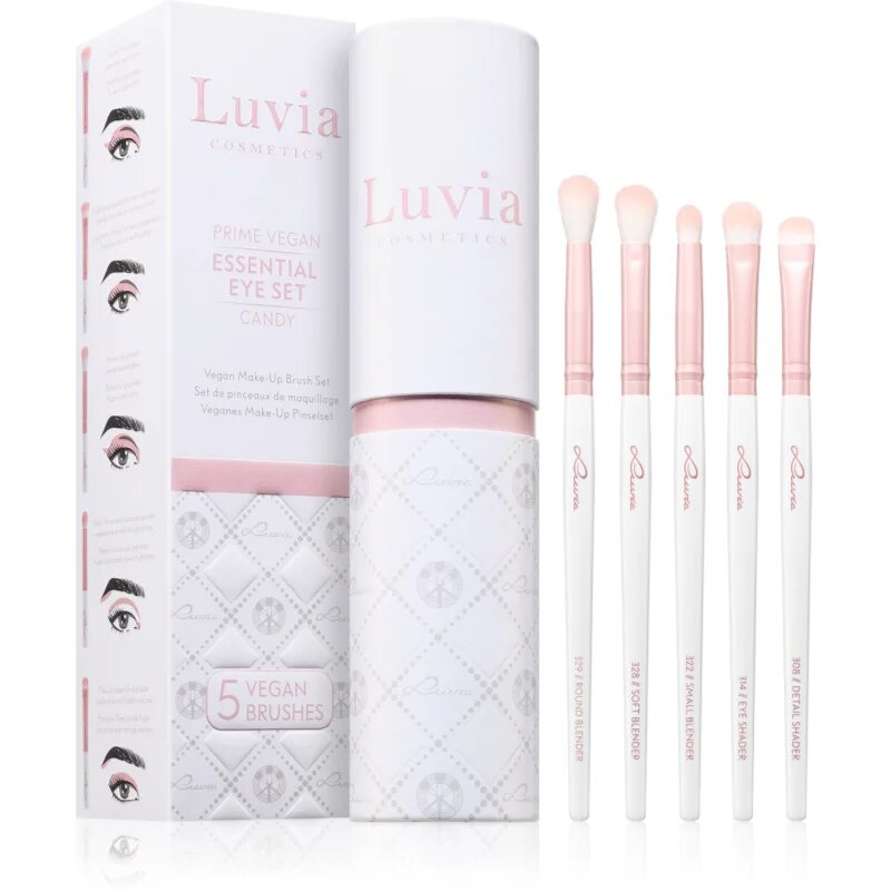 Luvia Cosmetics Prime Vegan Candy set de pensule pentru machiajul ochilor