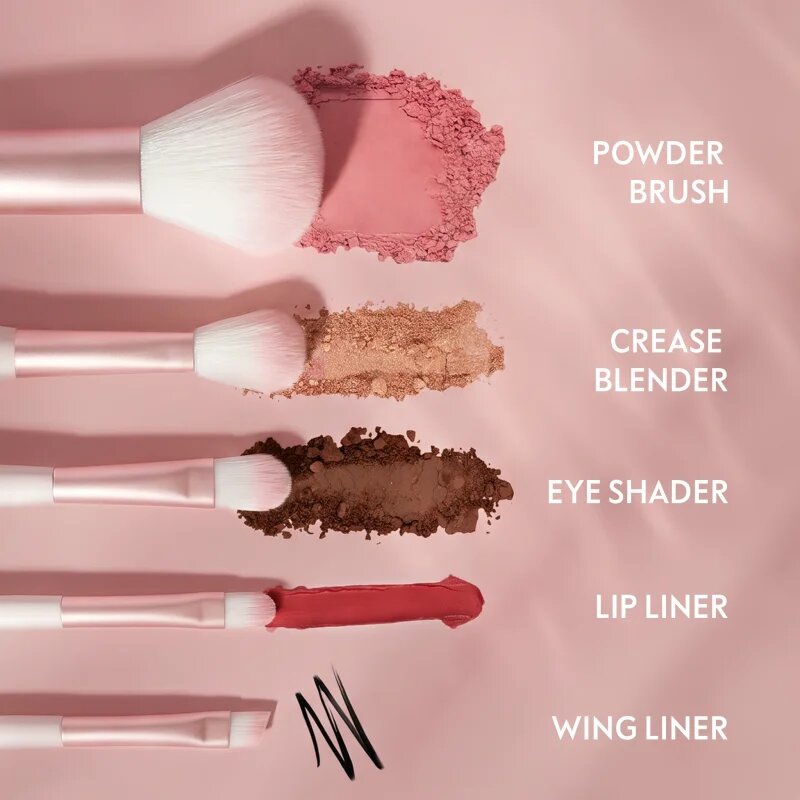 Luvia Cosmetics Travel Set set de pensule cu husă pentru călătorii Candy