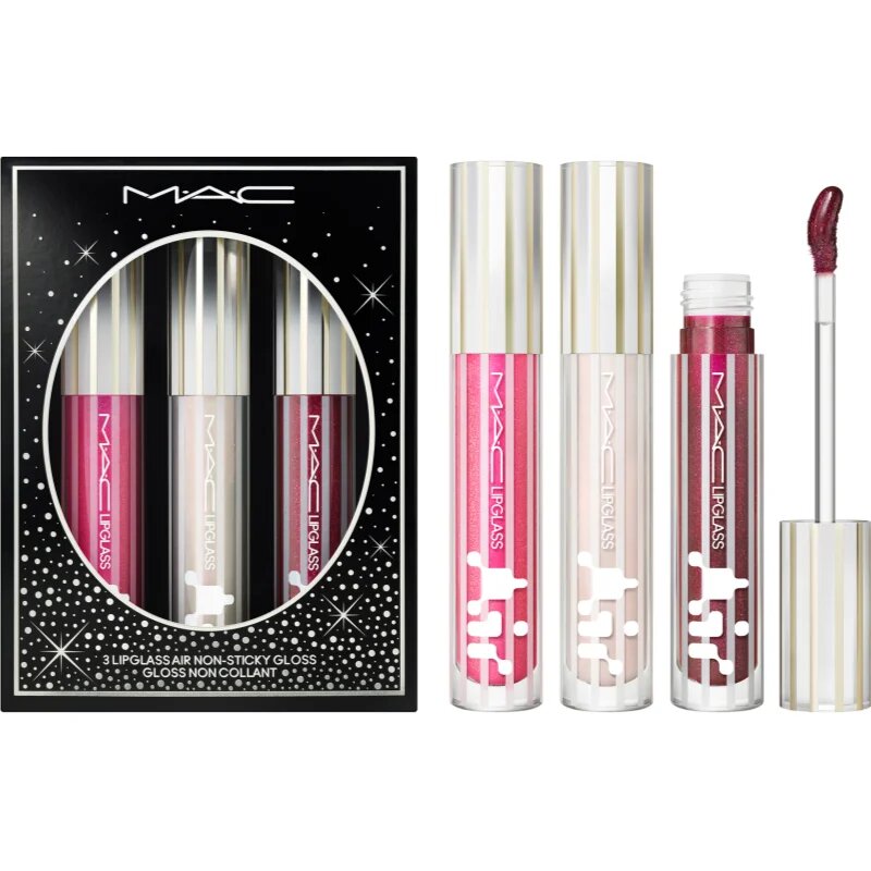 MAC Cosmetics Holiday Festive Affair Lipglass Air Trio set cadou de buze