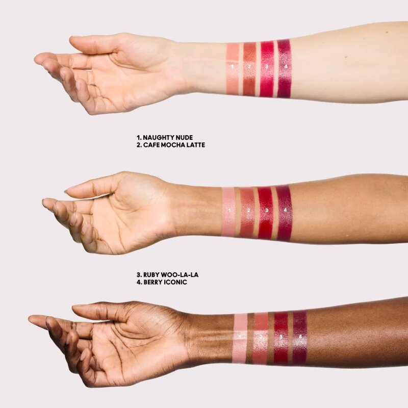 MAC Cosmetics Holiday MACximal Satin Lipstick ruj satinat culoare Ruby Woo La La 3.5 g