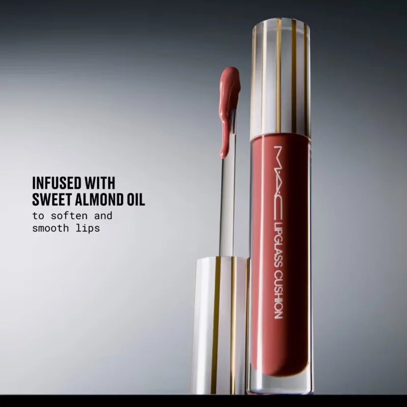 MAC Cosmetics Lipglass Cushion High-Pigment Oil ulei de buze intens pigmentat culoare Pulse 5 ml