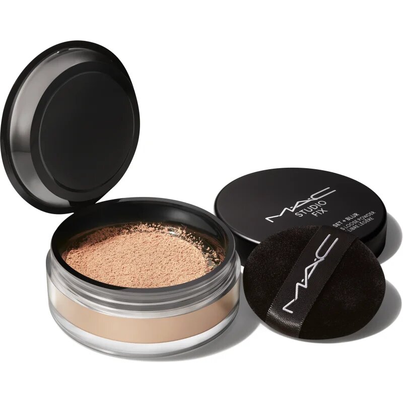MAC Cosmetics Studio Fix Pro Set + Blur Weightless Loose Powder pudra cu efect de matifiere culoare Medium 65 g