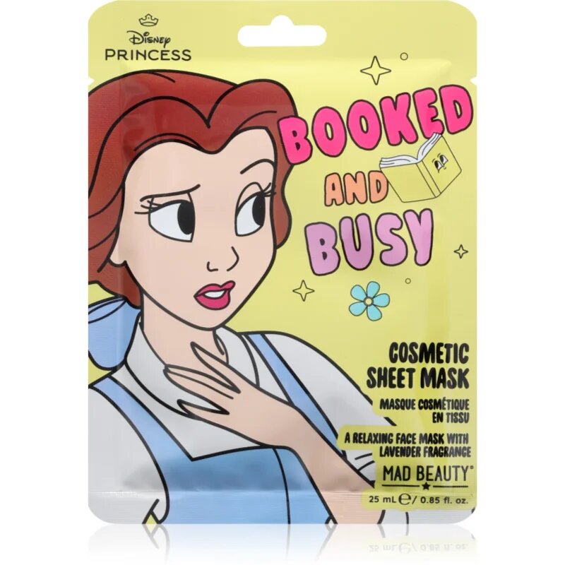 Mad Beauty Disney Princess Belle mască textilă hidratantă 25 ml