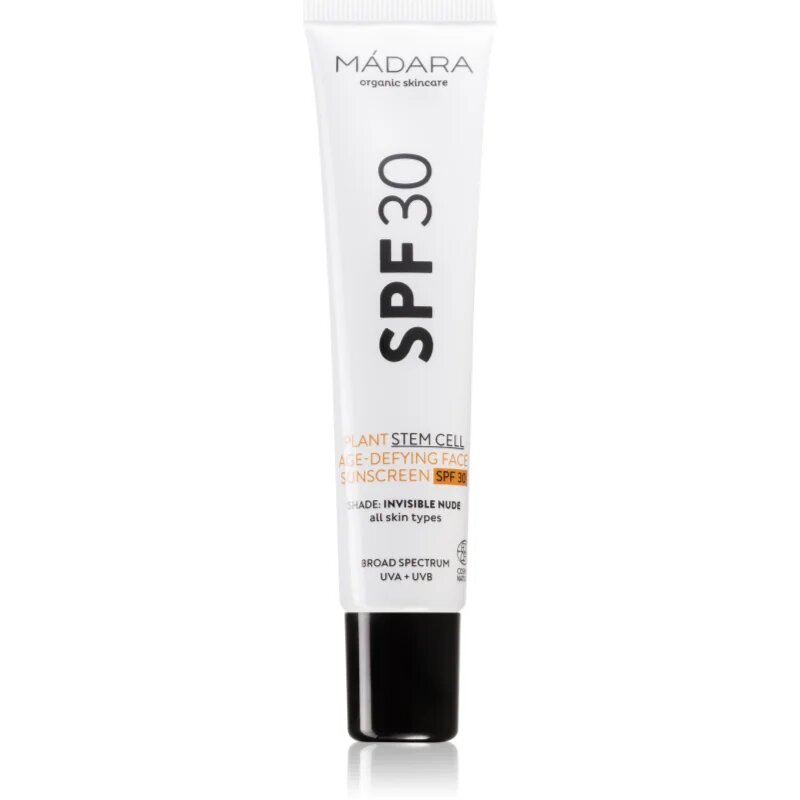 Mádara MÁDARA SPF30 Age-Defying fluid protector tonifiant pentru față 40 ml