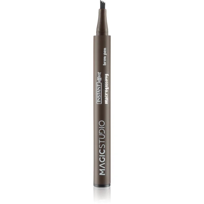 Magic studio Microfilling Brow Pen fixare pe termen lung pentru sprâncene culoare Dark Brown 13.5 g