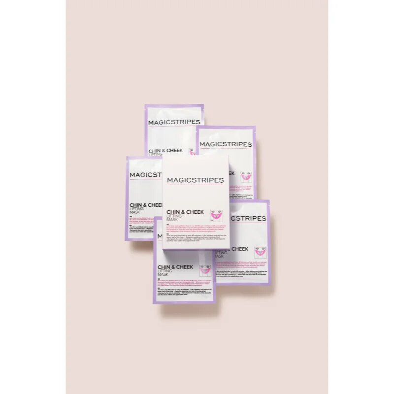 MAGICSTRIPES Chin & Cheek Lifting Mask mască hidrogel cu efect de fermitate pentru bărbie și față 5 buc