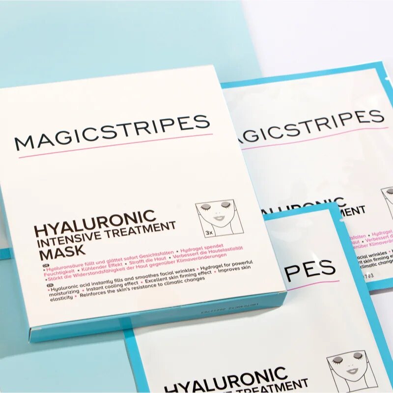 MAGICSTRIPES Hyaluronic Intensive Treatment Mask mască intensă cu hidrogel cu acid hialuronic 3 buc