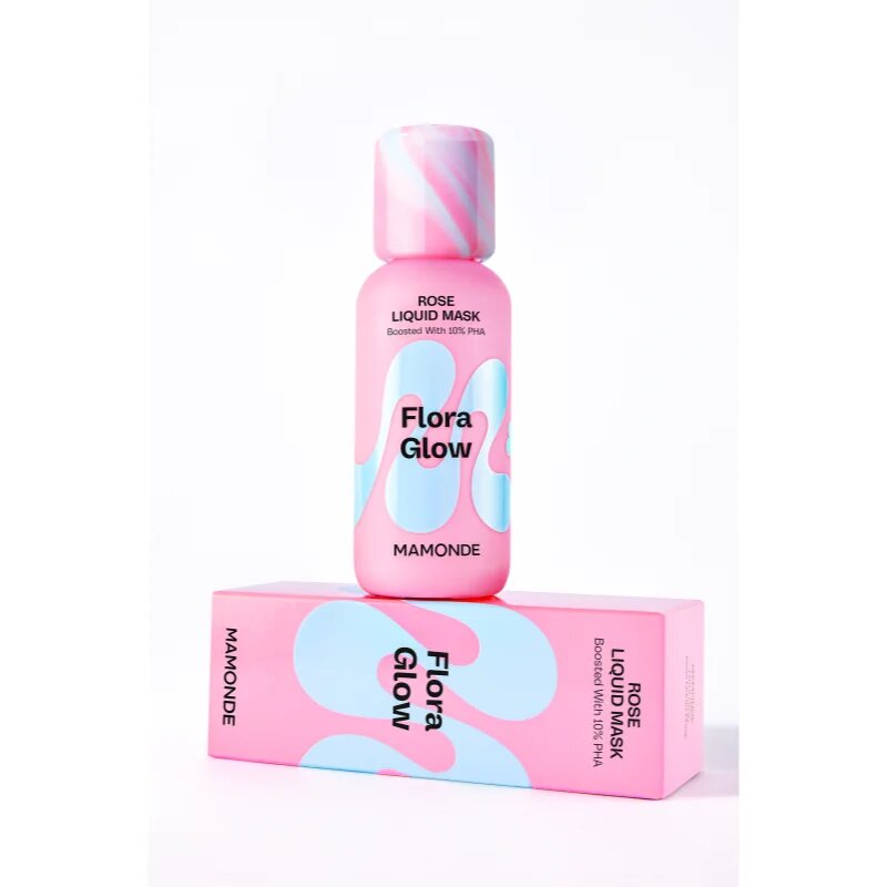 MAMONDE Flora Glow Rose Liquid Mask masca faciala hidratanta cu efect de exfoliere 80 ml