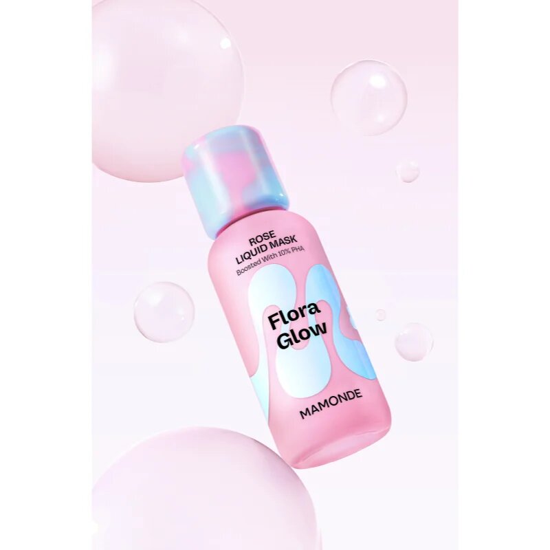 MAMONDE Flora Glow Rose Liquid Mask masca faciala hidratanta cu efect de exfoliere 80 ml
