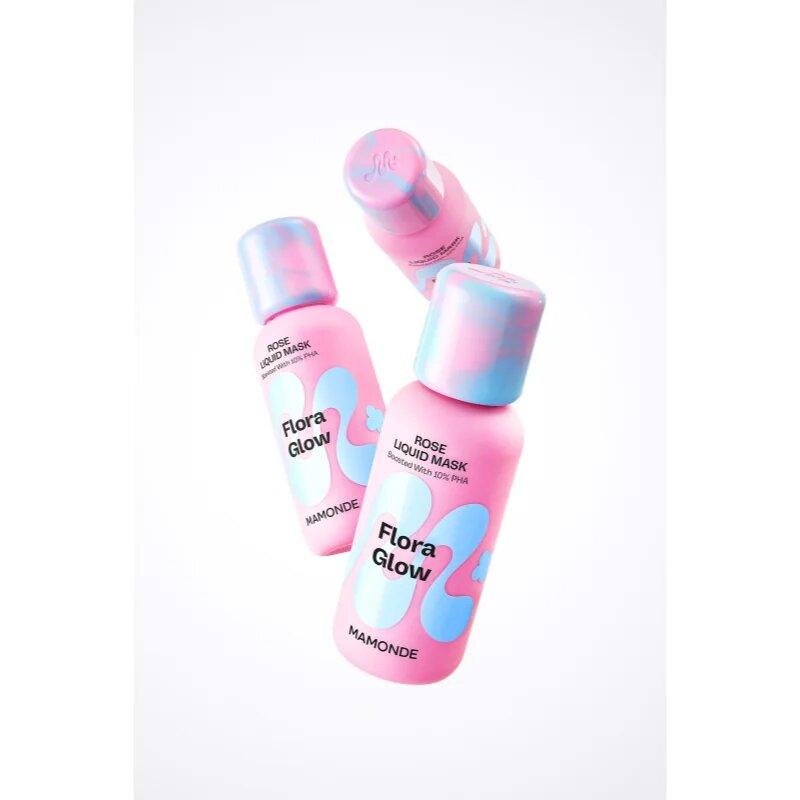 MAMONDE Flora Glow Rose Liquid Mask masca faciala hidratanta cu efect de exfoliere 80 ml