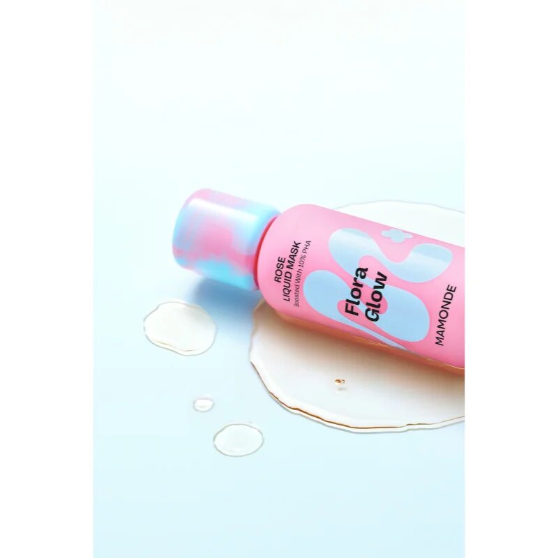MAMONDE Flora Glow Rose Liquid Mask masca faciala hidratanta cu efect de exfoliere 80 ml
