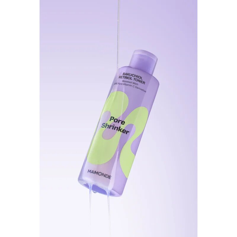 MAMONDE Pore Shrinker Bakuchiol Retinol Toner tonic facial cu efect calmant pentru minimizarea porilor 200 ml