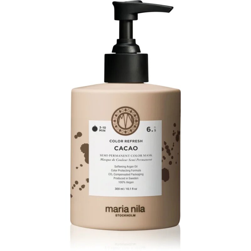 Maria Nila Colour Refresh Cacao mască fină de hrănire fără pigmenți permanenți de culoare rezistă la 4 - 10 spălări 6.5 300 ml