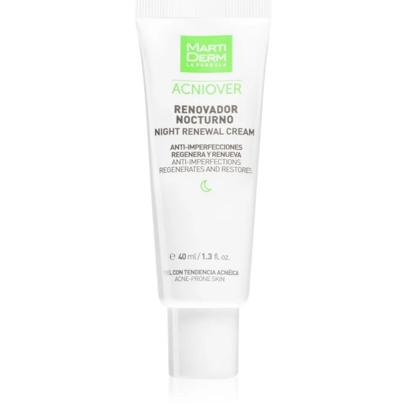 MartiDerm Acniover Night Reneval Cream crema de noapte intensiva impotriva acneei 40 ml