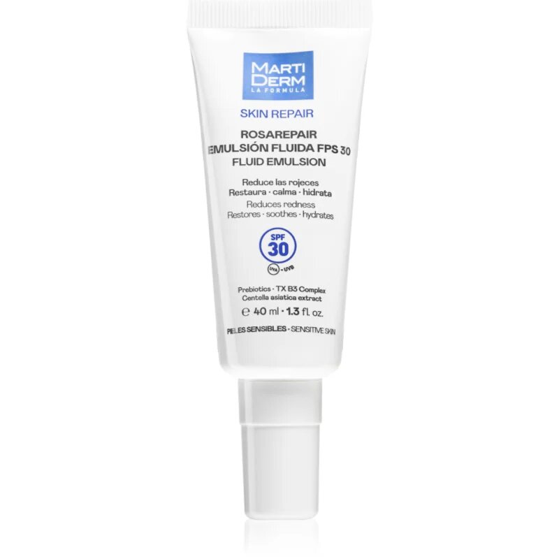 MartiDerm Skin Repair Rosarepair Fluid Emulsion SPF 30 fluid hidratant împotriva roșeții tenului SPF 30 40 ml