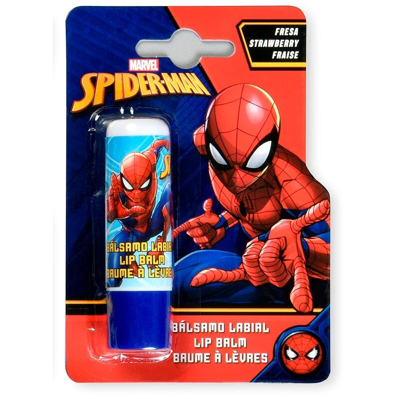 Spiderman Lip Balm balsam de buze cu aroma de capsuni 4 g