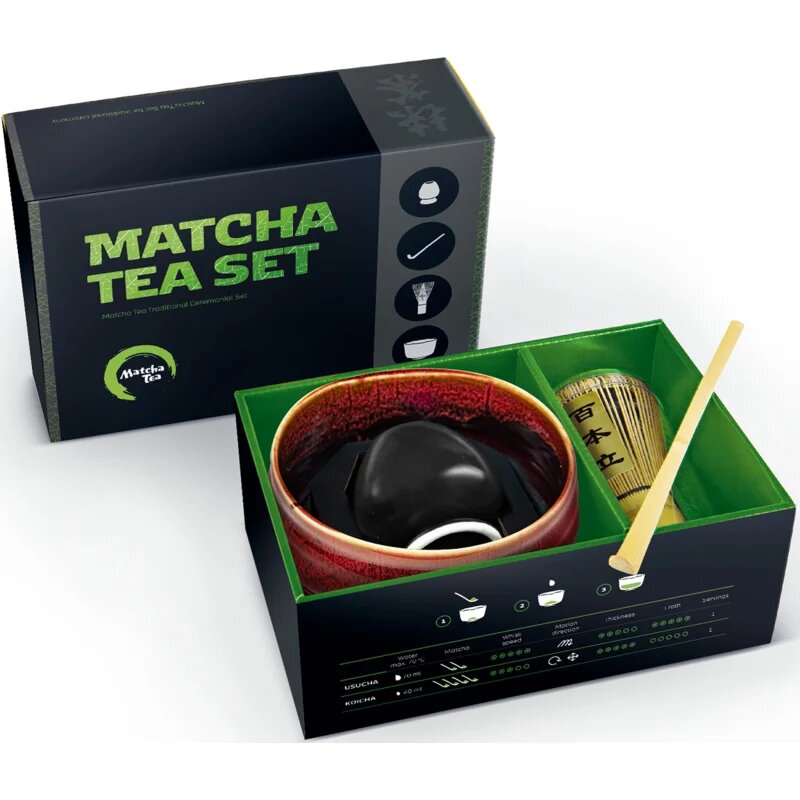 Matcha Tea Matcha Set Profi Kaito set cadou pentru pregătirea băuturilor