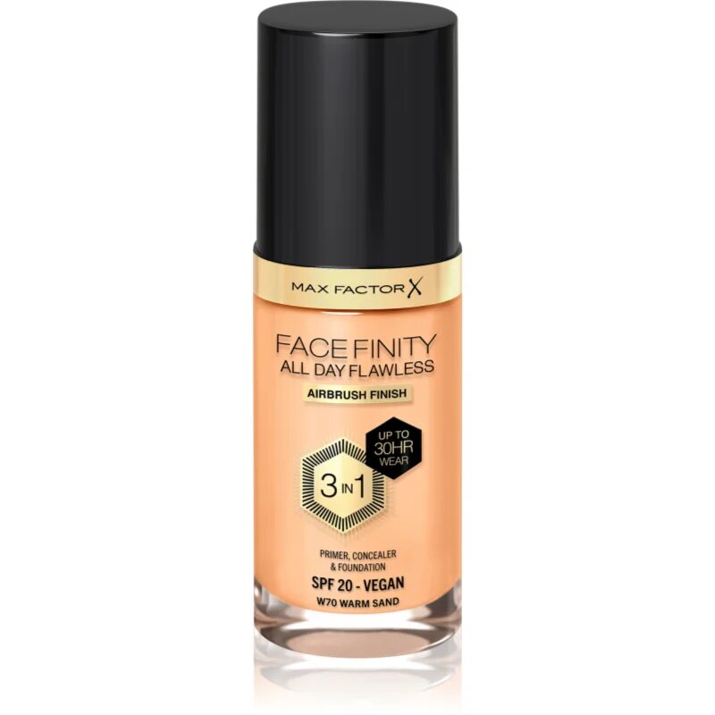 Max Factor Facefinity All Day Flawless machiaj persistent SPF 20 culoare 70 Warm Sand 30 ml