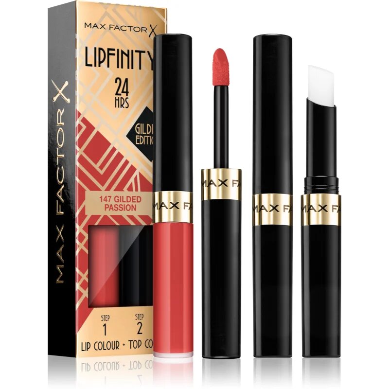 Max Factor Lipfinity Gilded Edition ruj cu persistenta indelungata balsam culoare 147 Gilded Passion 42 g