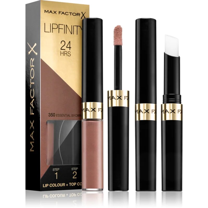 Max Factor Lipfinity Lip Colour ruj cu persistenta indelungata balsam culoare 350 Essential Brown 42 g
