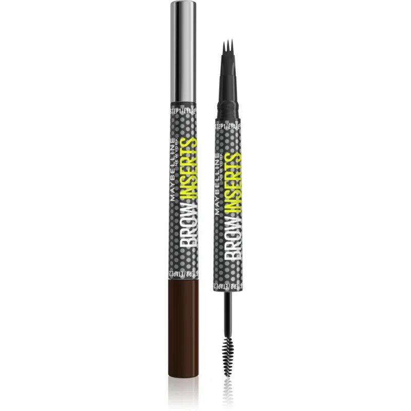 MAYBELLINE NEW YORK Brow Inserts creion pentru sprancene perie 2 in 1 culoare 4.5 Ash Brown 1.25 ml