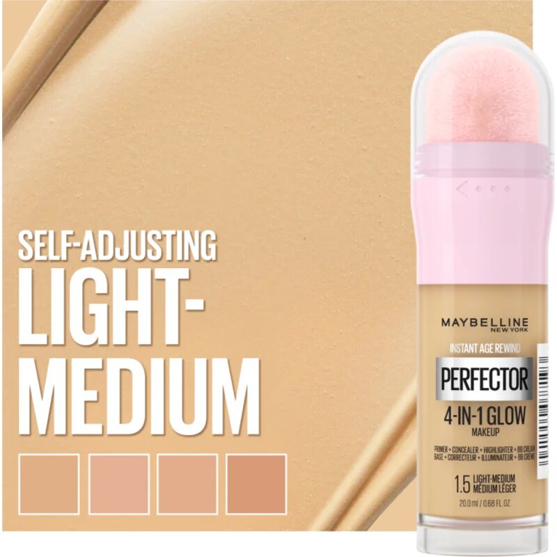 MAYBELLINE NEW YORK Instant Perfector 4-in-1 machiaj de stralucire pentru un look natural culoare 1.5 Light Medium 20 ml
