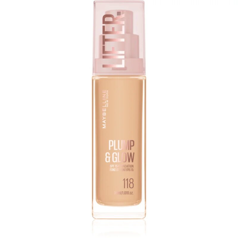 MAYBELLINE NEW YORK Lifter Plump & Glow machiaj de stralucire pentru un look natural culoare 118 30 ml