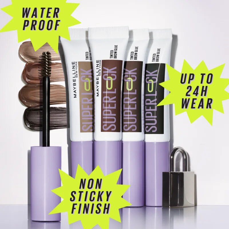 MAYBELLINE NEW YORK Super Lock gel fixare pentru sprâncene culoare Deep Brown 8 g