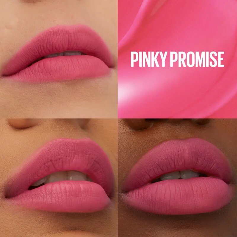 MAYBELLINE NEW YORK SuperStay Teddy Tint ruj cu persistență îndelungată cu efect mat culoare 45 Pinky Promise 5 ml