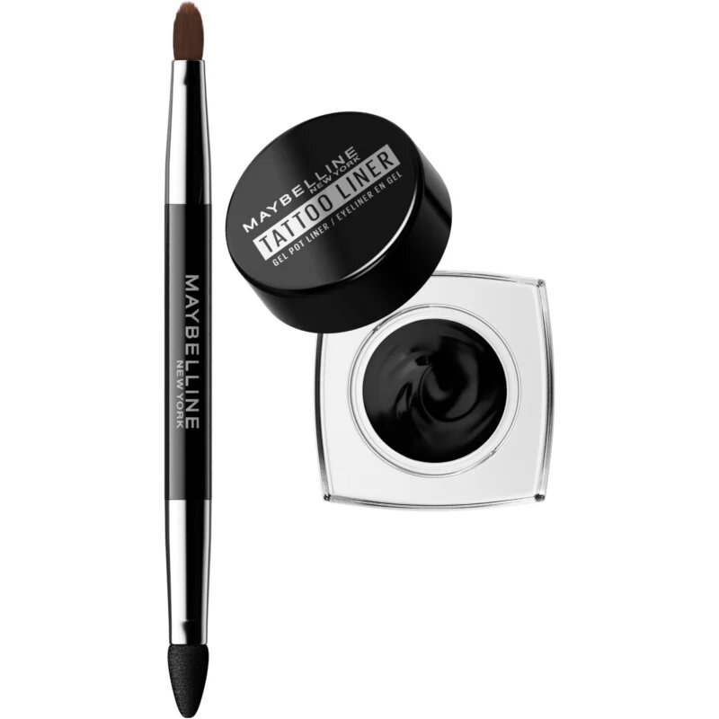 MAYBELLINE NEW YORK Tattoo Liner gel contur ochi de lungă durată cu pensula culoare 950 Blackest Black 3 g