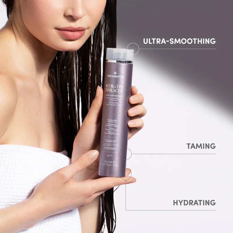 Medavita Keratin Miracle Keratin Miracle Sleek Hair Kit set cadou pentru netezirea parului