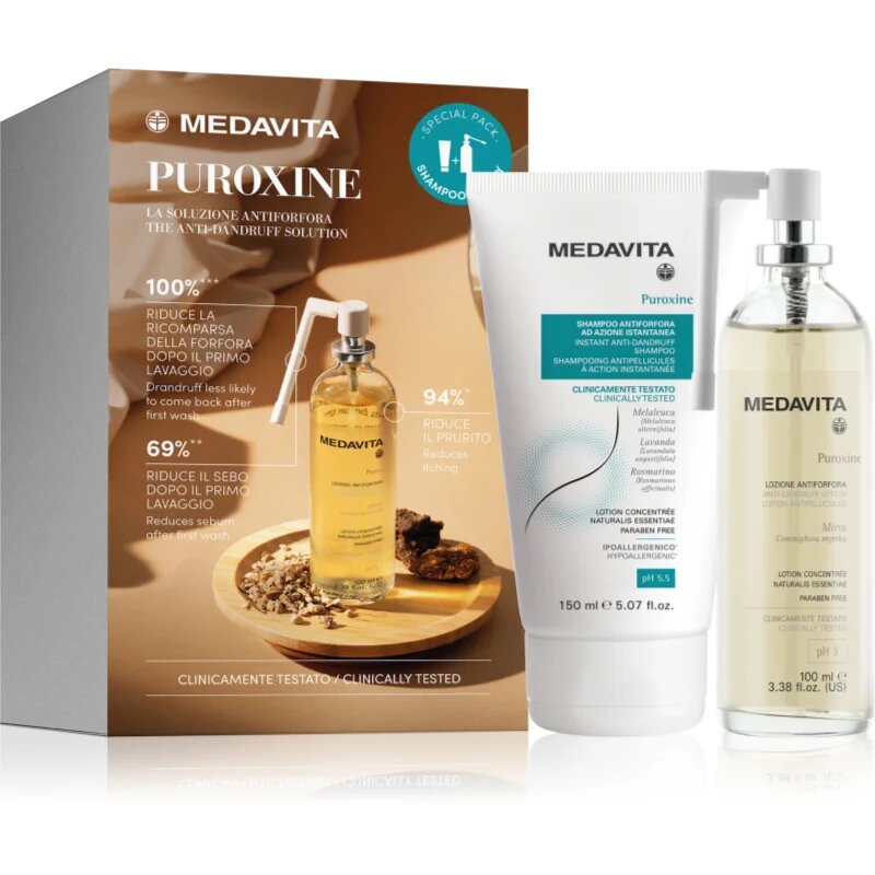 Medavita Puroxine Anti-Dandruff Set set cadou anti matreata