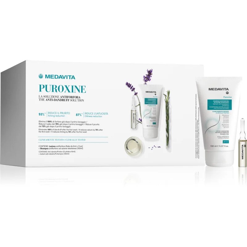 Medavita Puroxine Anti-Dandruff Set set cadou anti matreata