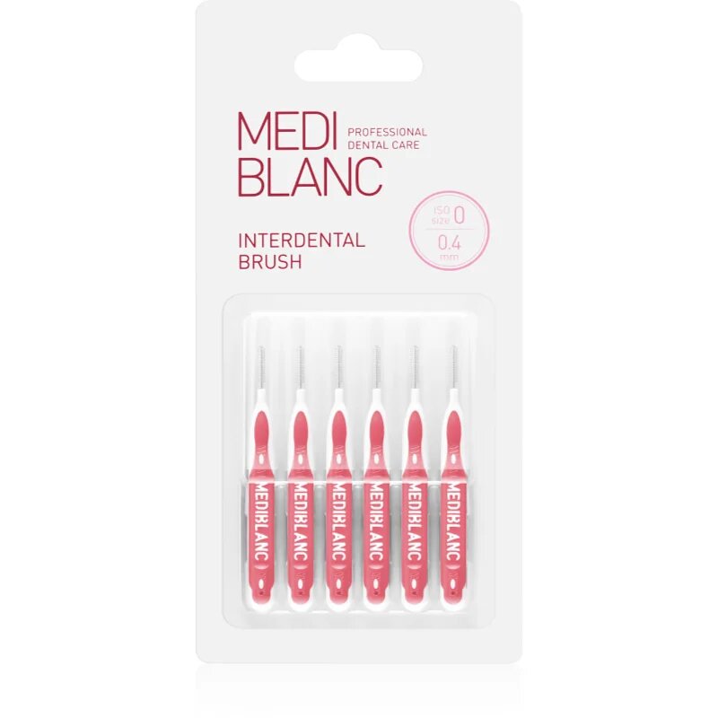 MEDIBLANC Interdental Pick-brush perie interdentara 04 mm Pink 6 buc