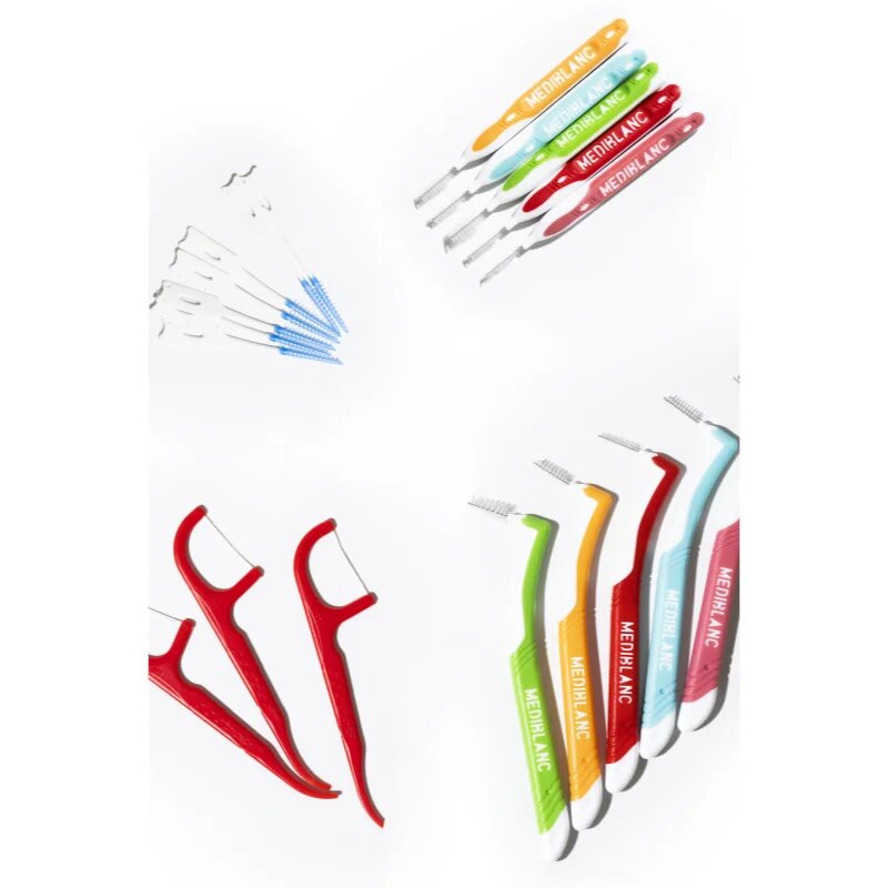 MEDIBLANC Interdental Pick-brush perie interdentara 04 mm Pink 6 buc