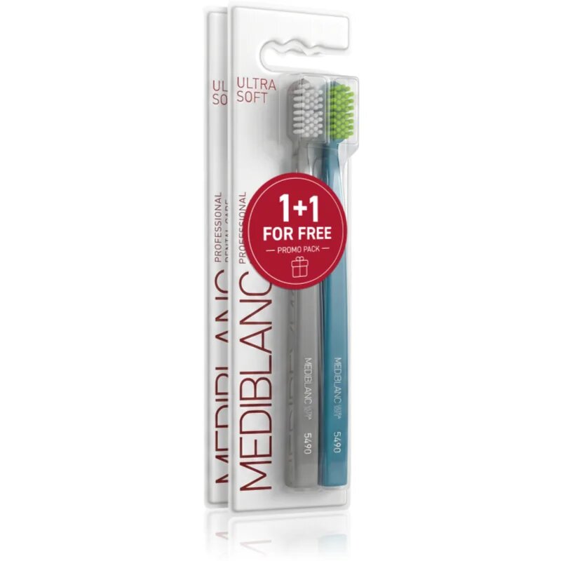 MEDIBLANC Set TB Ultra Soft Grey Blue + Ultra Soft Pink Blue Duopack periuțe de dinți