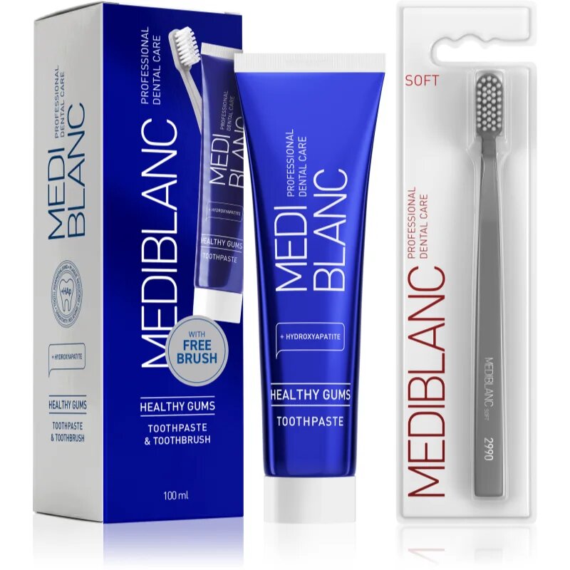 MEDIBLANC Set TP Gums 100ml + TB Soft Grey Single set pentru îngrijirea dentară
