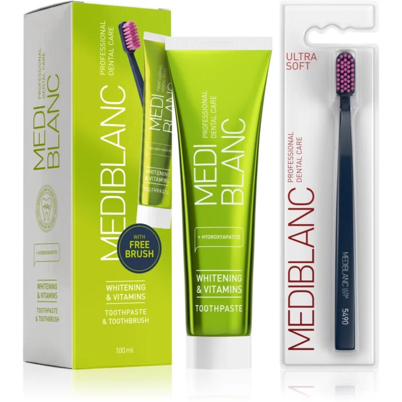 MEDIBLANC Set TP Vitamin 100ml + TB Ultra Soft Blue Single set pentru îngrijirea dentară