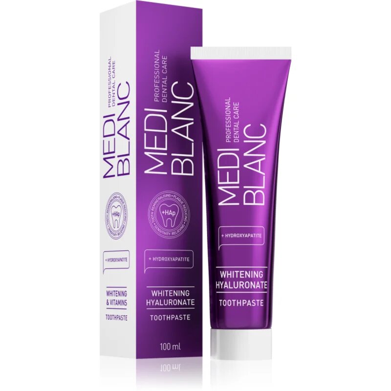 MEDIBLANC Toothpaste Hyaluronic Acid pastă pentru albire cu hialuronat de sodiu 100 ml