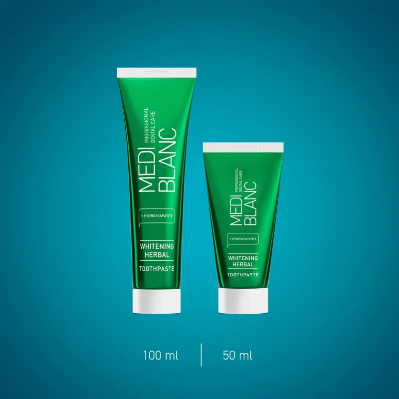 MEDIBLANC Whitening Herbal pastă de dinți cu extract din plante cu efect de albire 100 ml