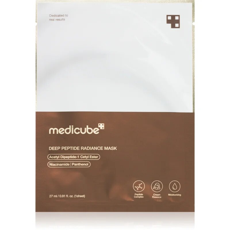 Medicube Deep Peptide Radiance Mask mască textilă hidratantă sporirea elasticității tenului 27 ml