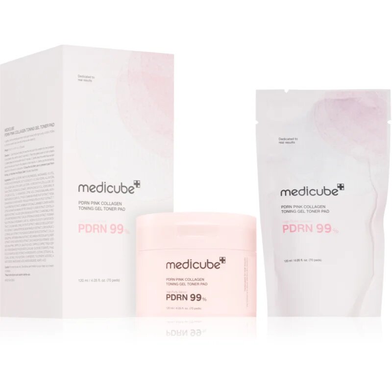 PDRN Pink Collagen Toning Gel Toner Pad dischete de tonifiere pentru strălucirea și netezirea pielii 70 buc