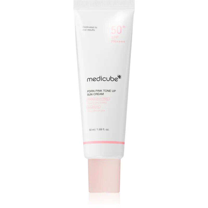 Medicube PDRN Pink Tone Up Sun Cream loțiune protectoare hidratantă SPF 50 50 ml